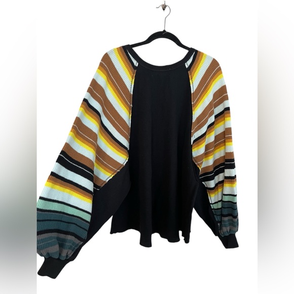 Free People We The Free Rainbow Dreams Sweater In Black - Picture 6 of 9